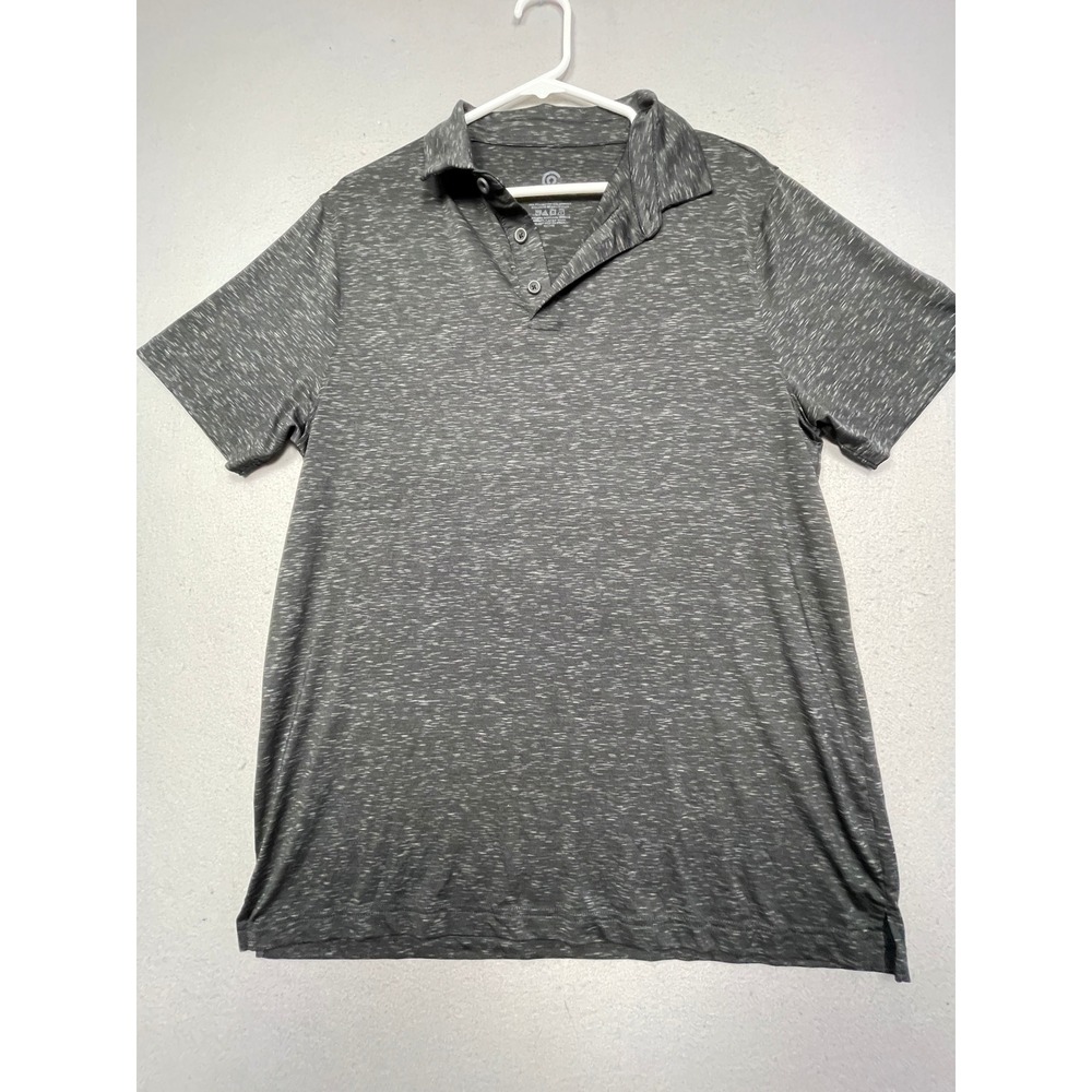Champion Polo Shirt Polyester Spandex Space Dye Gray Large Mens